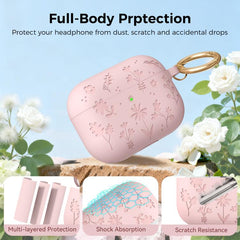 Funda de silicona floral AhaStyle WG186 para AirPods Pro 3