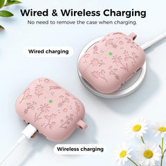 Funda de silicona floral AhaStyle WG186 para AirPods Pro 3