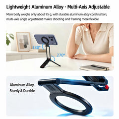 Flymile Magnetic Mobile Phone Tripod Folding Extendable Clip