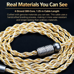 CVJ HBK-08 Silver Plated 300 Cores 1.2m IEM ...