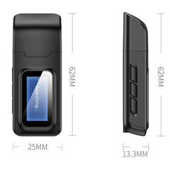 Adaptador Bluetooth 5.0 de pantalla LCD