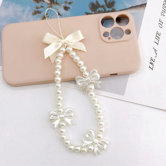 Pulsera de perlas de mariposa Cadena para teléfono móvil