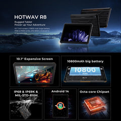 Tableta resistente HOTWAV Tab R8 IP68/IP69K,...