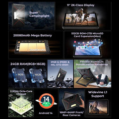 Tablet robusta HOTWAV Tab R9 Plus IP68/IP69K...