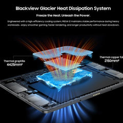 Tablet PC Blackview MEGA 12 de 12,2 pulgadas, 12 GB + 256 GB, Android 16