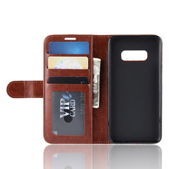Funda de cuero con tapa horizontal de textur...